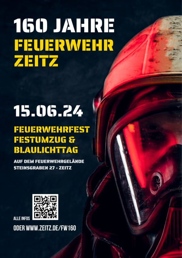 Plakat 160 Jahre Feuerwehr Zeitz