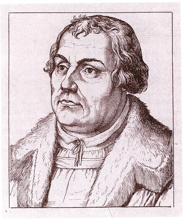 Kupferstich des Reformators Martin Luther
