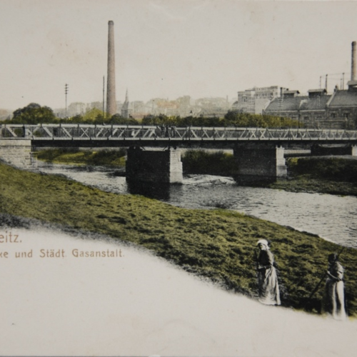 Reproduktion der Eisernen Brücke über die Weiße Elster