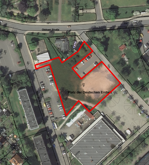 Luftbild Platz der deutschen Einheit