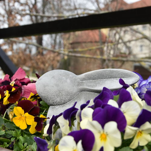 Schlosspark Moritzburg Zeitz_Osterdeko Hase (c) Stadt Zeitz