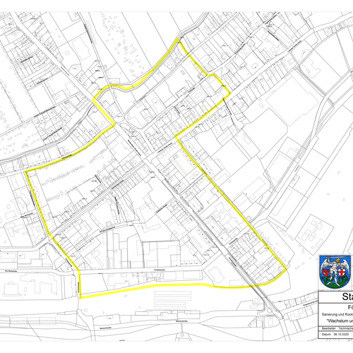 Plan Fördergebiet 4 - Sanierung und Rückbau von Altbauten in der Elstervorstadt