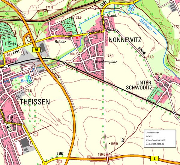 Kartenausschnitt Nonnewitz