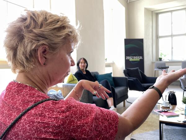 Grnen-Fraktionschefin Cornelia Lddemann (MdL) zu Besuch in Zeitz