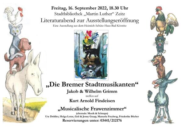 Plakat Bremer Stadtmusikanten Literaturabend