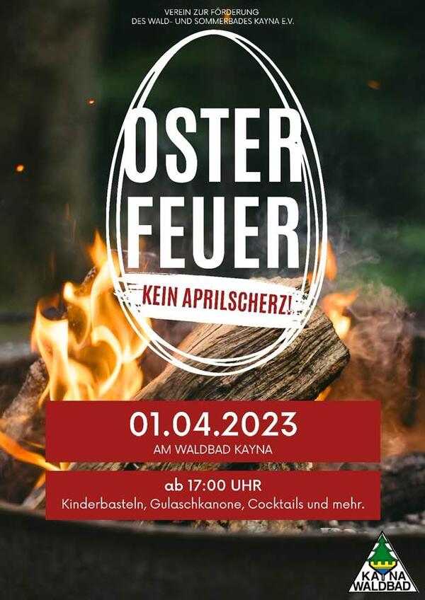 Plakat Osterfeuer in Kayna