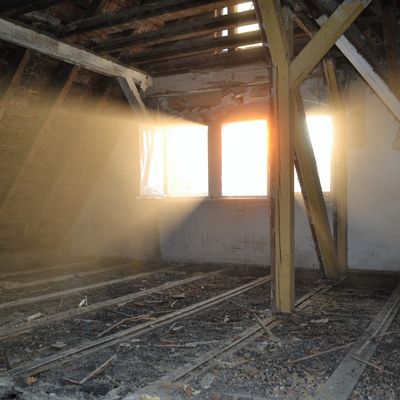 Volksbad Zeitz: Lichtdurchfluteter Dachboden