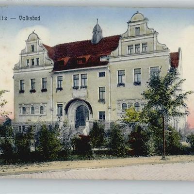 Ansicht Zeitzer Volksbad, gemalt
