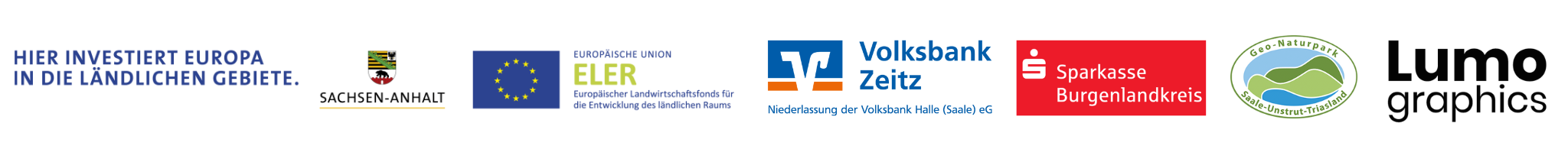 Fördermittel-Logos Sagenweg Schnaudertal