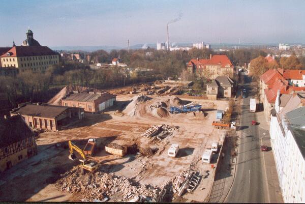Bauphase Landesgartenschau Zeitz 2004_ehem. Wäscheunnion
